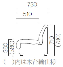 マクベス側面寸法図